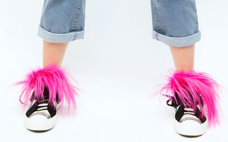 SHOPPING ON DEMAND: Karlito Sneakers with Fox Fur Trim